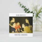  Japanse familie die uitnodigt/ Kaart (Staand voorkant)