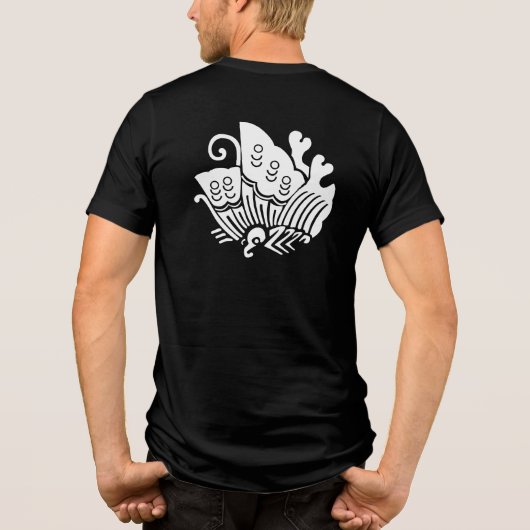 Japanse familie Kreeft-zwaluwstaart vlinder Tri-Blend Shirt (Achterkant)