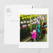  Japanse familie op het Show Chrysanthemum Briefkaart (Voorkant / Achterkant)