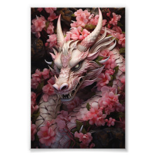 Japanse Fantasy Dragon Foto Afdruk