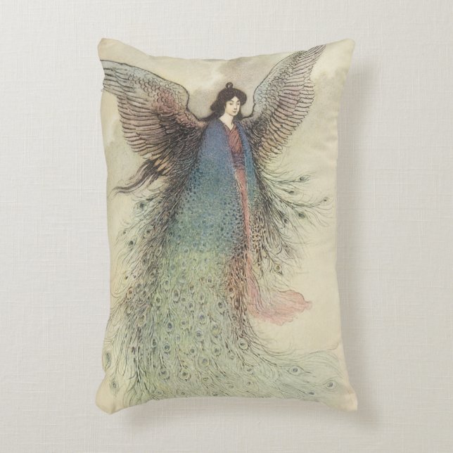  Japanse feiale Tale, de Moon Maiden Accent Kussen (Voorkant(Verticaal))