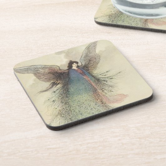  Japanse feiale Tale, de Moon Maiden Bier Onderzetter (Linkerzijde)