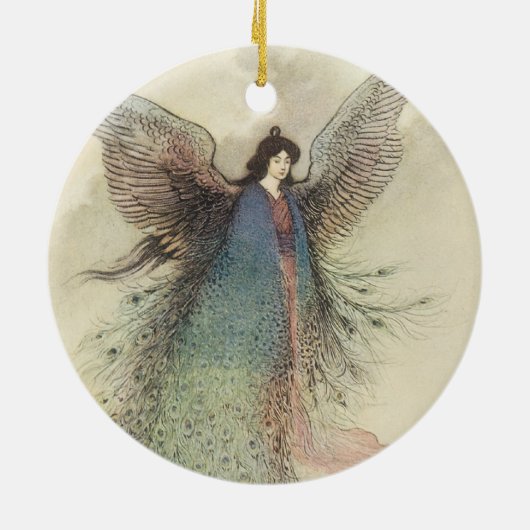  Japanse feiale Tale, de Moon Maiden Keramisch Ornament (Achterkant)