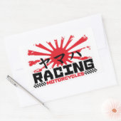 Japanse fietsers rechthoekige sticker (Envelop)