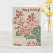  Japanse fijne kunst Cherry Blossom Birthday Kaart (Gele Bloem)