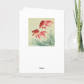  Japanse fijne kunst: Goldfish Birthday Kaart (Achterkant)