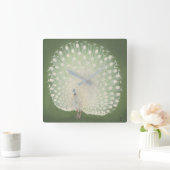 Japanse fijne kunst | Peacock Vierkante Klok (Huis)