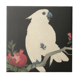 Japanse fijne kunst | Witte katoenplant Tegeltje