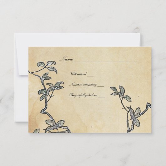  Japanse Finches rsvp met enveloppen (Achterkant)