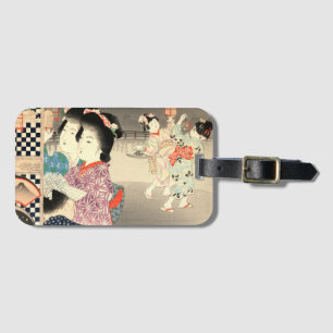Japanse Firefly Cage - Ukiyo-e Bagagelabel