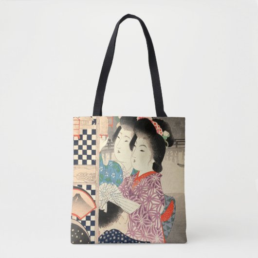  Japanse Firefly Cage - Ukiyo-e Tote Bag (Voorkant)
