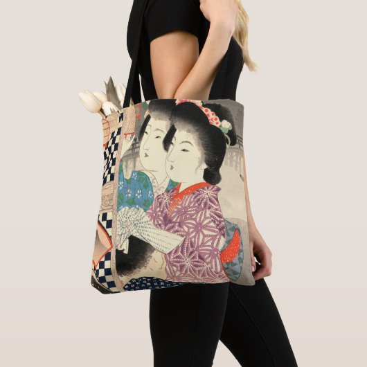  Japanse Firefly Cage - Ukiyo-e Tote Bag (Dichtbij)