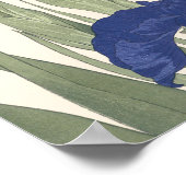  Japanse Floral Art Paars Iris Flowers Poster (Hoek)