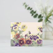  Japanse Floral Art Pansy Flowers Colorful Briefkaart (Staand voorkant)