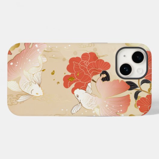 Japanse Floral Case-Mate iPhone Case (Achterkant (horizontaal))