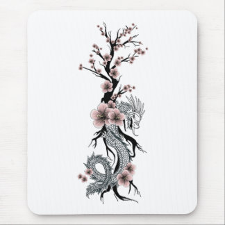 Japanse Floral Dragon Mousepad Muismat