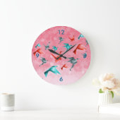 Japanse Floral en Origami Crane Wall Clock Grote Klok (Huis)