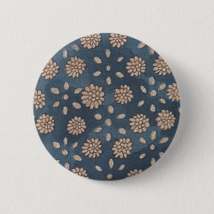 Japanse Floral Fabric 147 Ronde Button 5,7 Cm