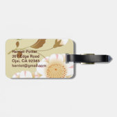 Japanse Floral Kimono Pattern Fine Art Bagagelabel (Achterkant horizontaal)