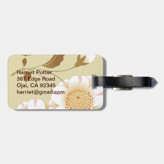 Japanse Floral Kimono Pattern Fine Art Bagagelabel
