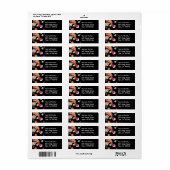 Japanse Floral Kimono Pattern Fine Art Etiket (Full Sheet)