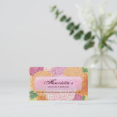 Japanse Floral Kimono Pattern Fine Art Visitekaartje (Staand voorkant)