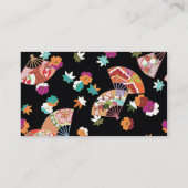 Japanse Floral Kimono Pattern Fine Art Visitekaartje (Achterkant)