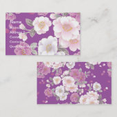 Japanse Floral Kimono Pattern Fine Art Visitekaartje (Voorkant / Achterkant)