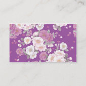 Japanse Floral Kimono Pattern Fine Art Visitekaartje (Achterkant)