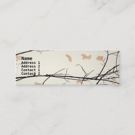 Japanse Floral-visitekaartje Mini Visitekaartje (Voorkant)