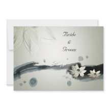 Japanse Flowers Wedding Uitnodiging