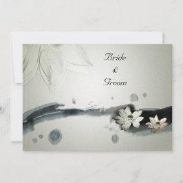 Japanse Flowers Wedding Uitnodiging