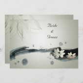 Japanse Flowers Wedding Uitnodiging (Voorkant / Achterkant)