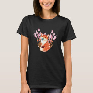 Japanse Fox Cherry Blossom Flower Sakura T-shirt