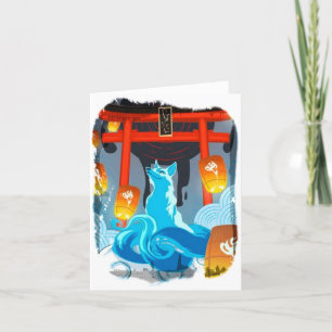 Japanse Fox en Pagoda - Hartelijk dank Bedankkaart