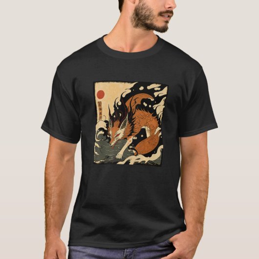 Japanse fox-geest van Inari Kitsune 狐  Ja T-shirt (Voorkant)