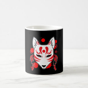 Japanse Fox Kitsune Kami Inari Kawaii Masker Koffiemok