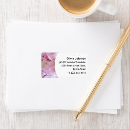 Japanse freelance vertaler roze kerry blossom etiket