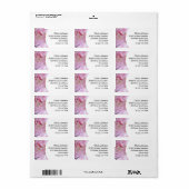 Japanse freelance vertaler roze kerry blossom etiket (Full Sheet)