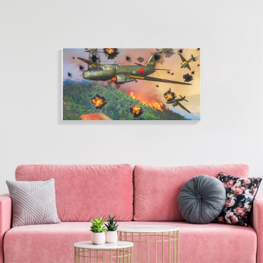 Japanse G4M Betty bom run Canvas Afdruk (Insitu (Woonkamer))