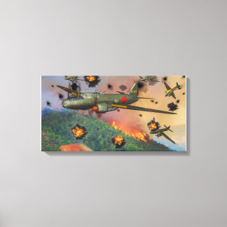 Japanse G4M Betty bom run Canvas Afdruk