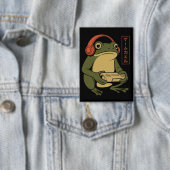 Japanse Gamer Kikker Grappige Vintage Gaming Button (Insitu)