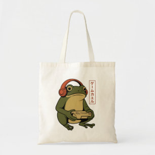 Japanse Gamer Kikker Grappige Vintage Gaming Tote Bag