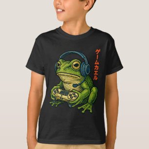Japanse Gamer Kikker Kunst Mannen Vrouwen Jongens T-shirt