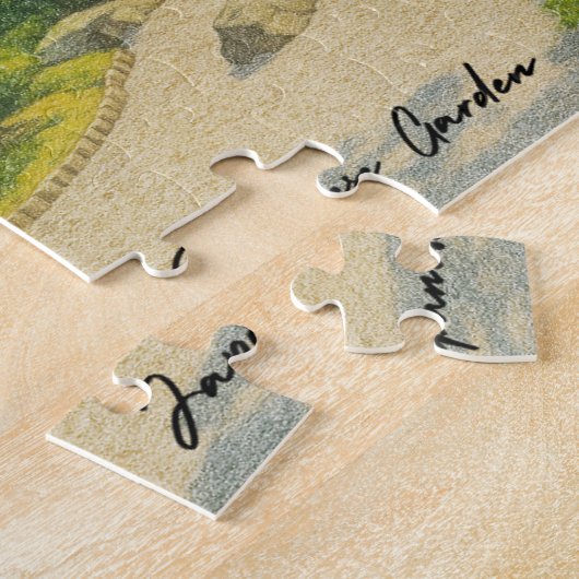 Japanse Garden Jigzaag Puzzle Legpuzzel (Zijkant)