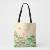 Japanse Garden Koi Pond- en Waterliolkunst Tote Bag (Voorkant)