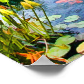 Japanse Garden Pond met Koi HDR. 10 juli Poster (Hoek)