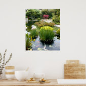 Japanse Garden Pond met Koi Poster (Keuken)
