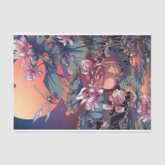 Japanse Garden Pond Tissuepapier (Voorkant)