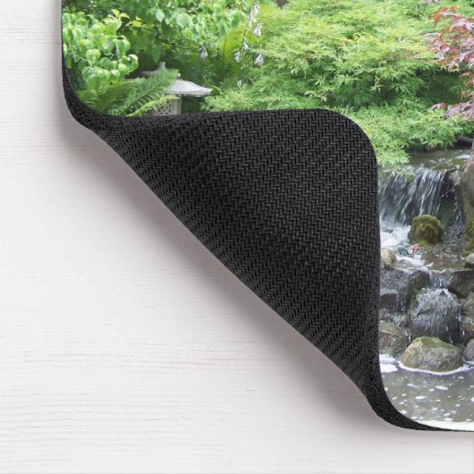 Japanse Garden Waterfall mousepad Muismat (Hoek)